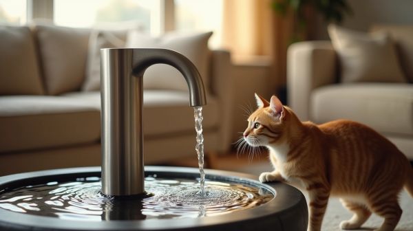 Offrez à votre chat une fontaine à eau silencieuse et design